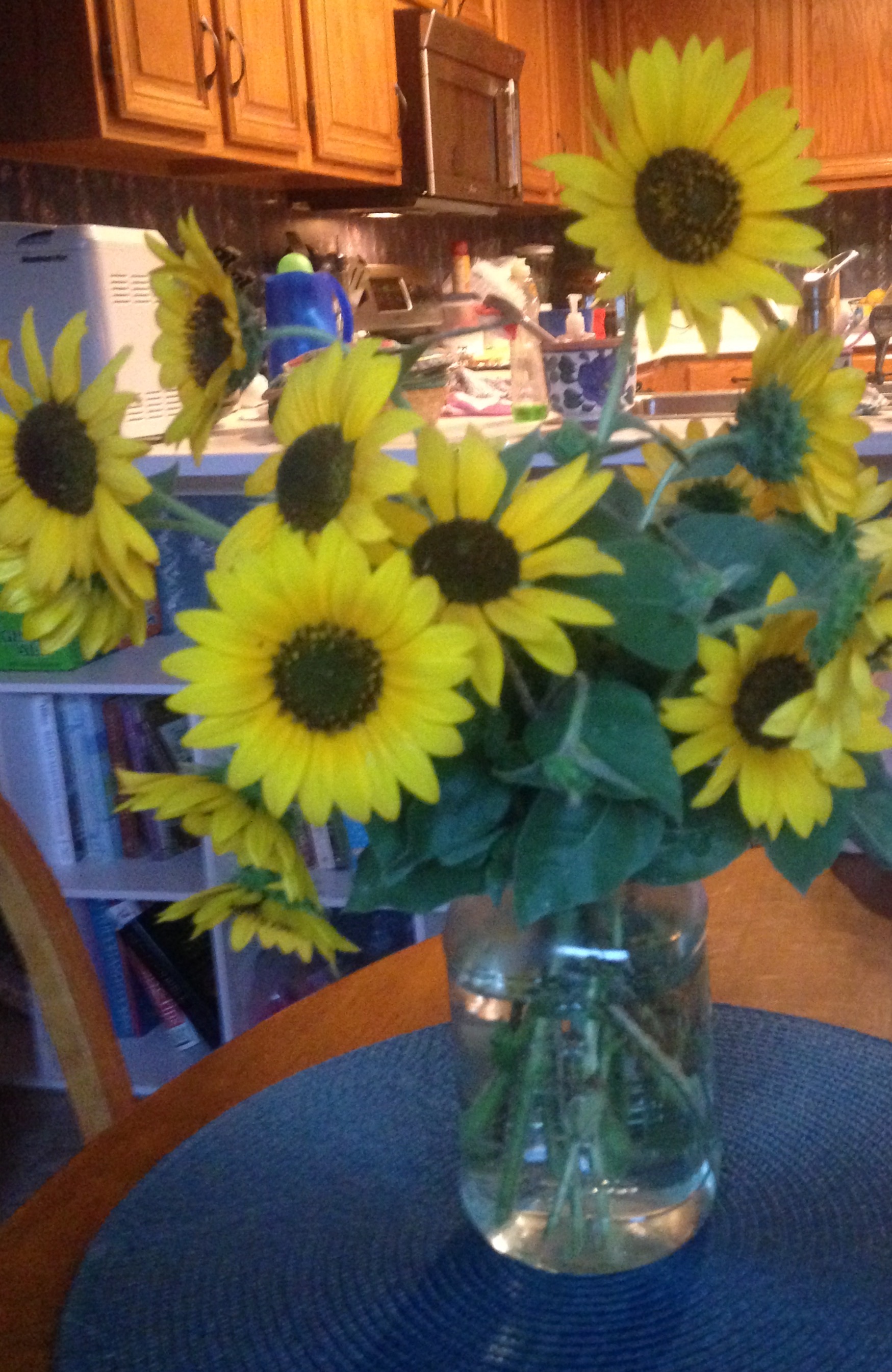 Sunflowers on Kitchen Table